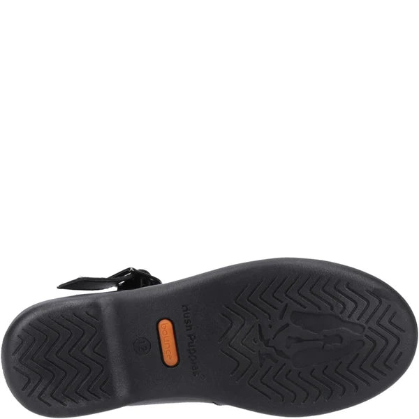 Hush Puppies BRITNEY Girls School Shoes Black Patent