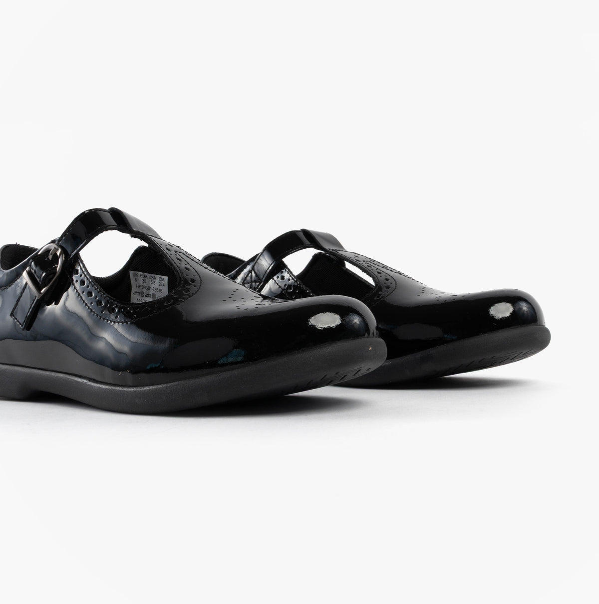 Hush Puppies BRITNEY Girls School Shoes Black Patent