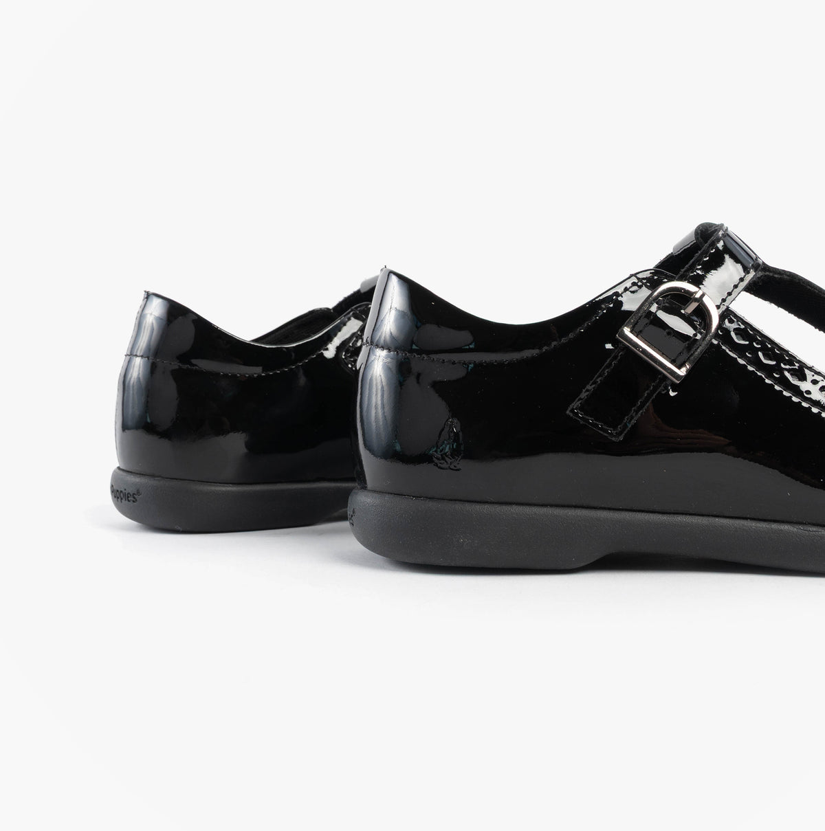 Hush Puppies BRITNEY Girls School Shoes Black Patent