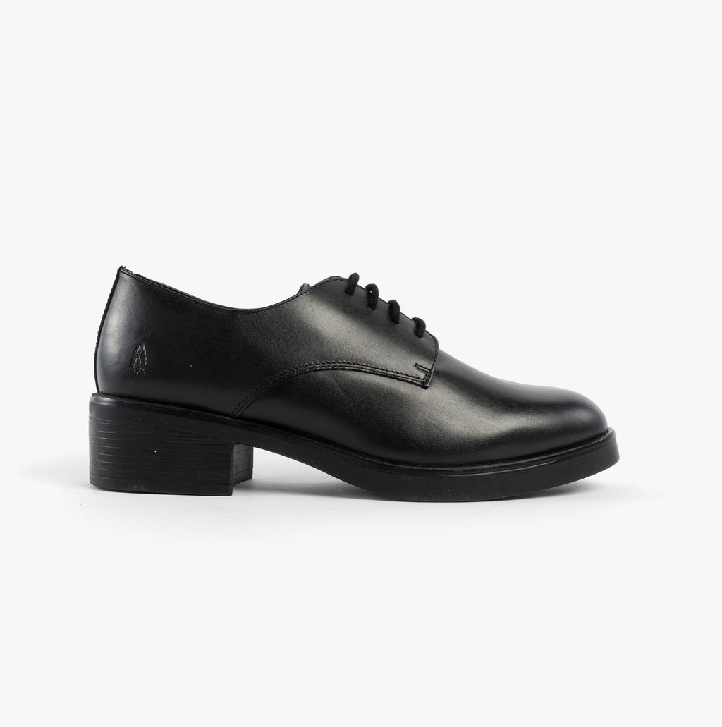 Hush Puppies ANASTASIA Girls Leather School Shoes Black