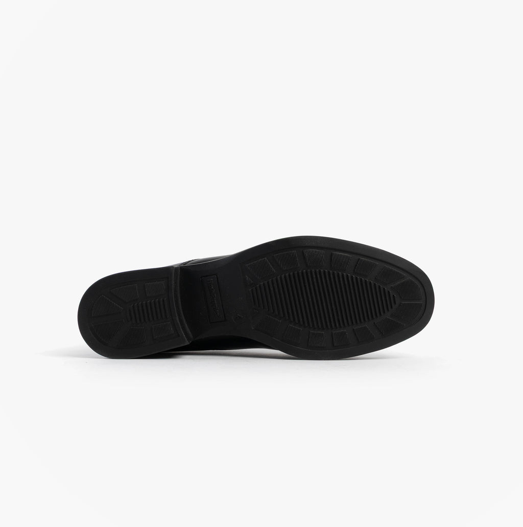 Hush Puppies ANASTASIA Girls Leather School Shoes Black