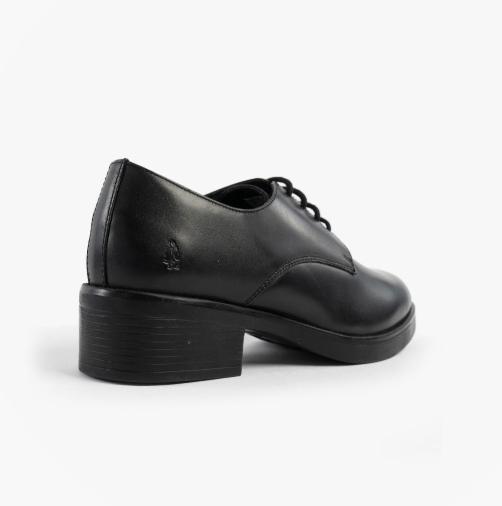 Hush Puppies ANASTASIA Girls Leather School Shoes Black