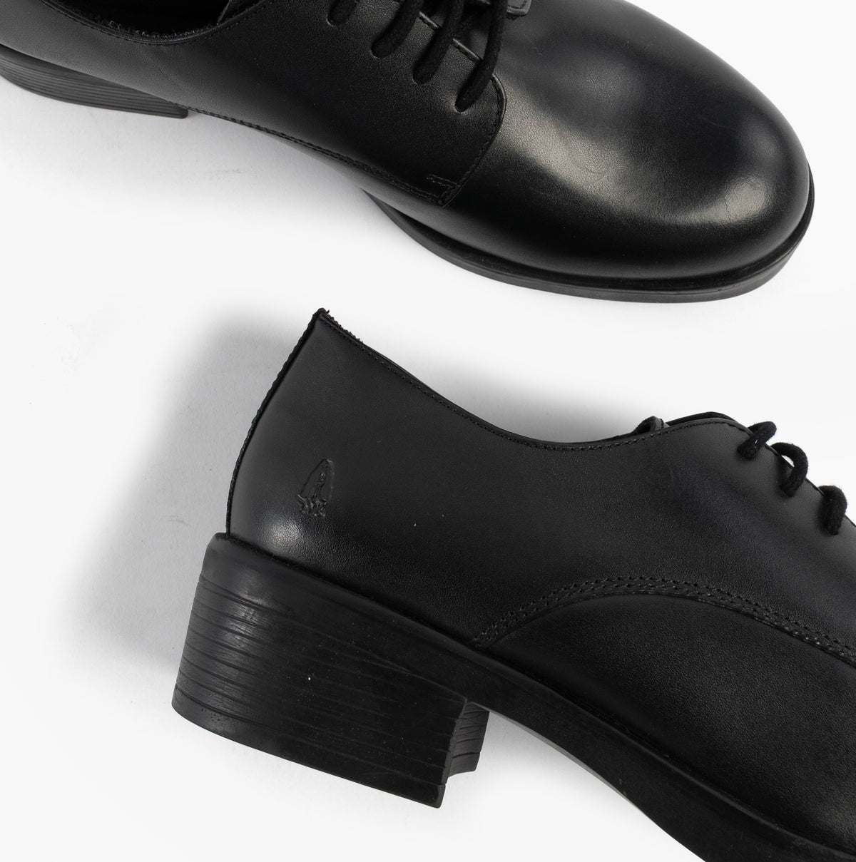 Hush Puppies ANASTASIA Girls Leather School Shoes Black