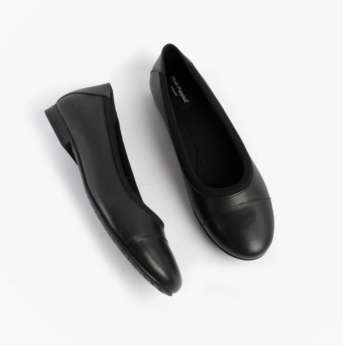 Hush Puppies EMMA Girls Leather School Shoes Black