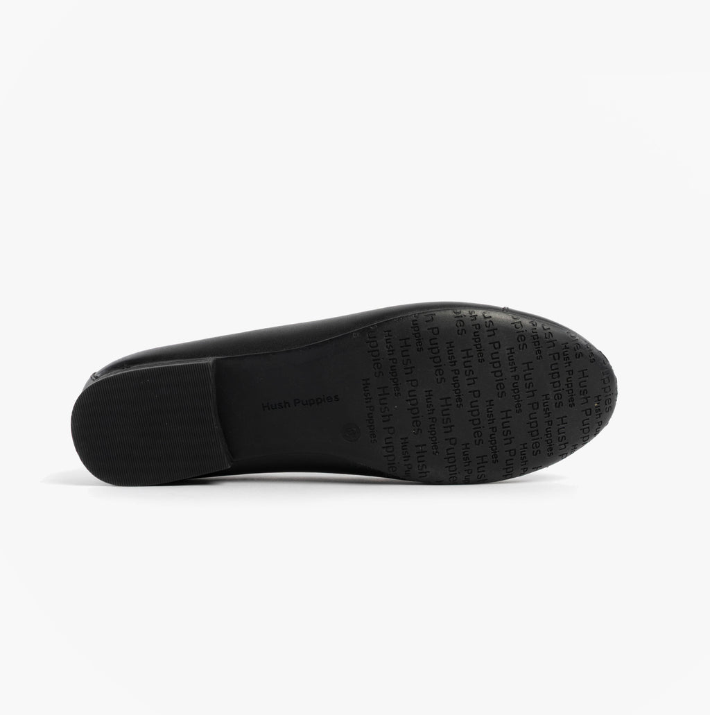 Hush Puppies EMMA Girls Leather School Shoes Black