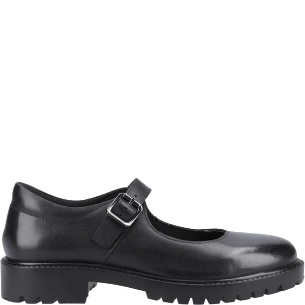 Hush Puppies AURORA Girls Leather School Shoes Black