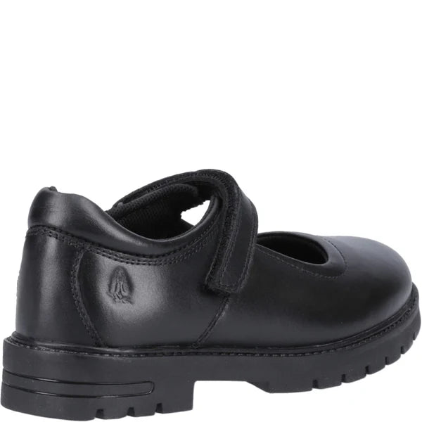 Hush Puppies TANYA Girls Leather School Shoes Black