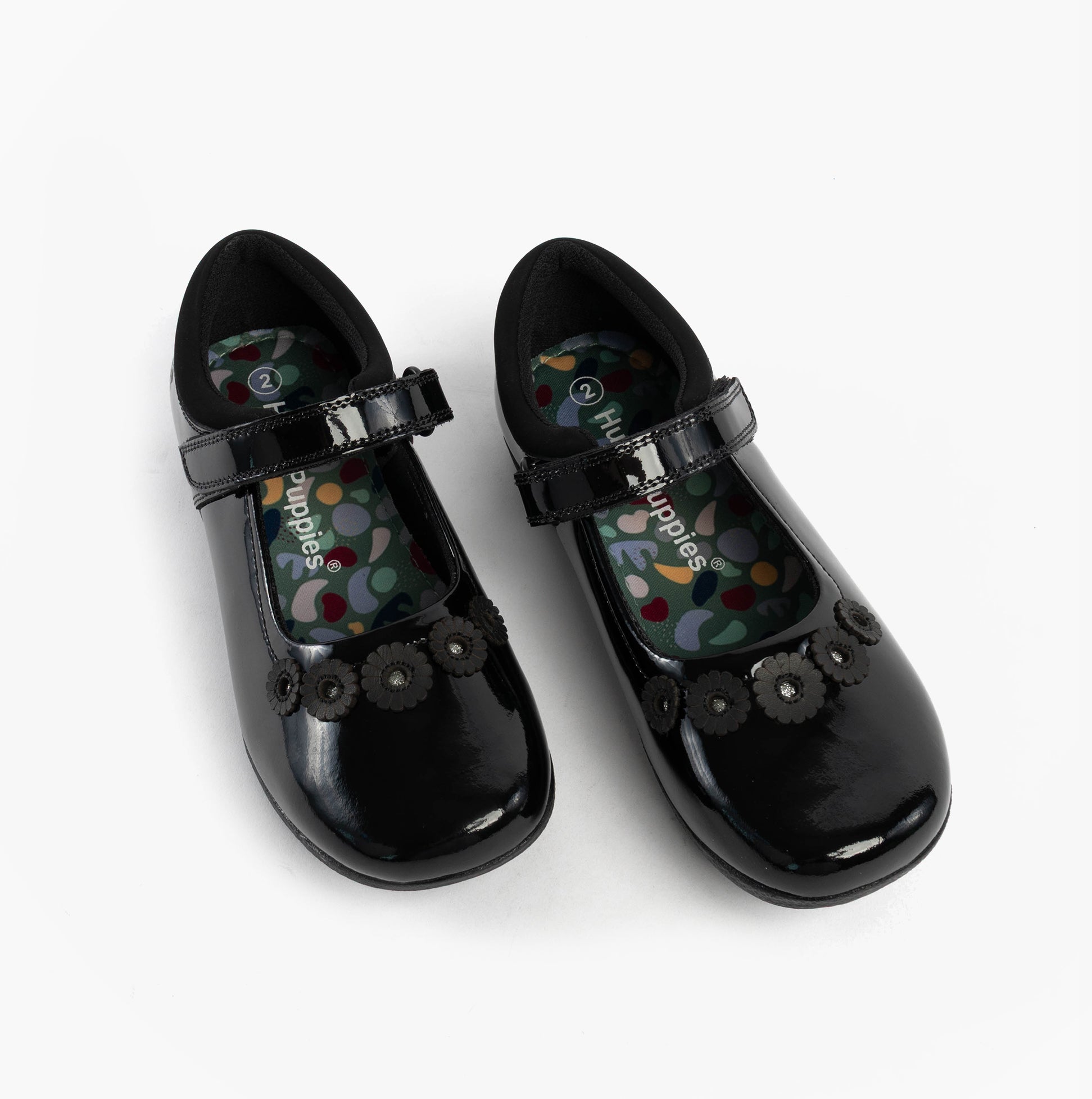 Hush Puppies CHRISTINA PATENT JUNIOR Girls Shoes Black