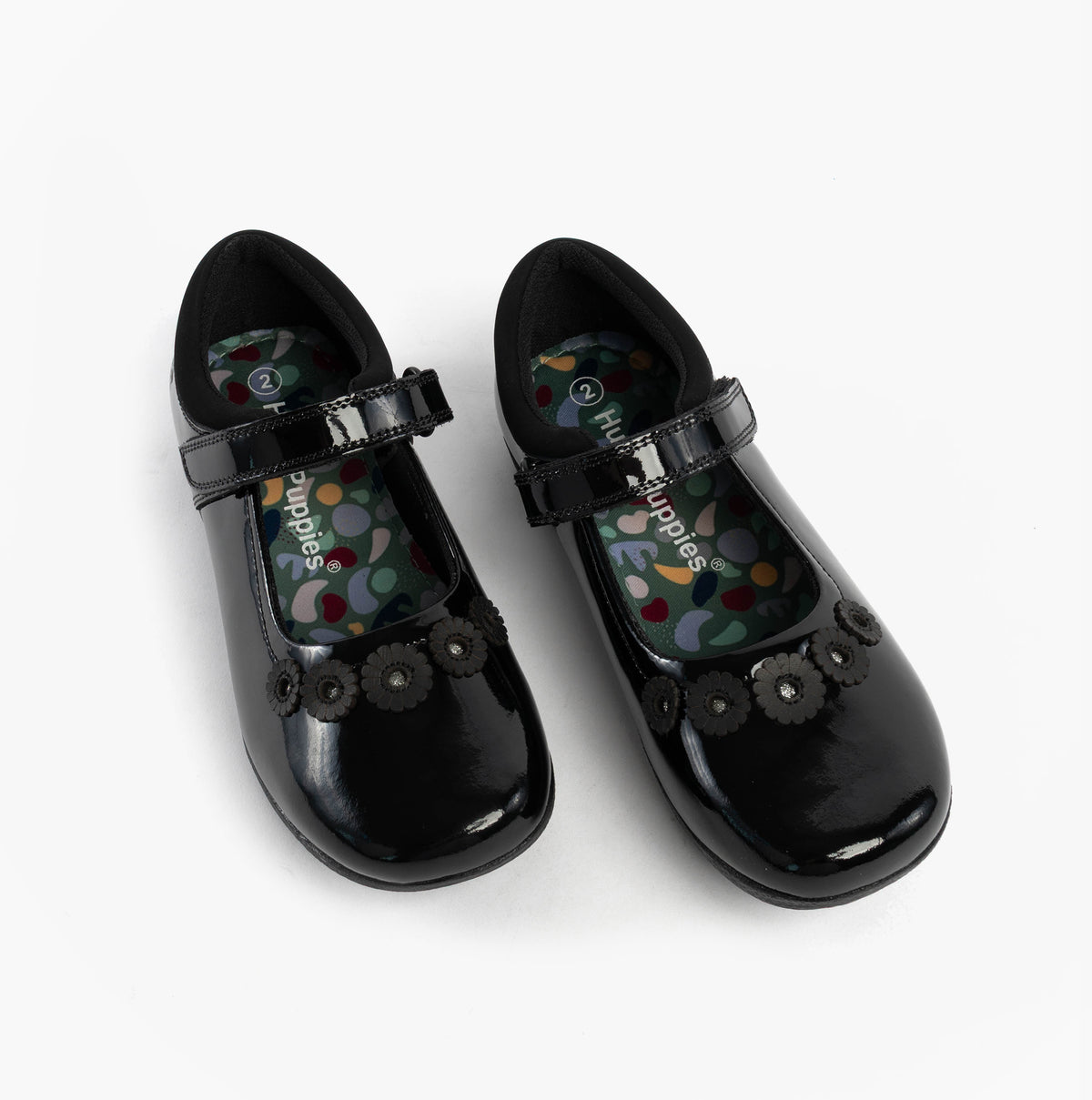 Hush Puppies CHRISTINA PATENT JUNIOR Girls Shoes Black