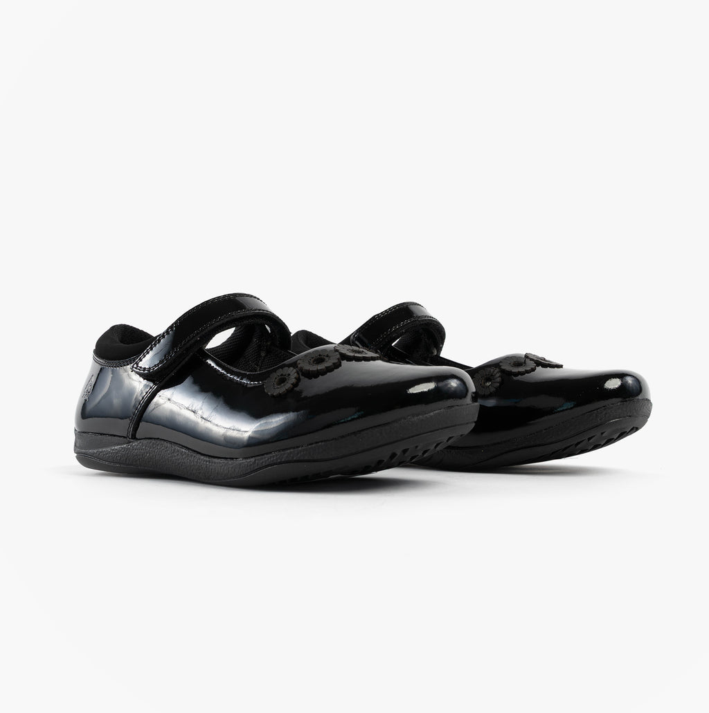 Hush Puppies CHRISTINA PATENT JUNIOR Girls Shoes Black