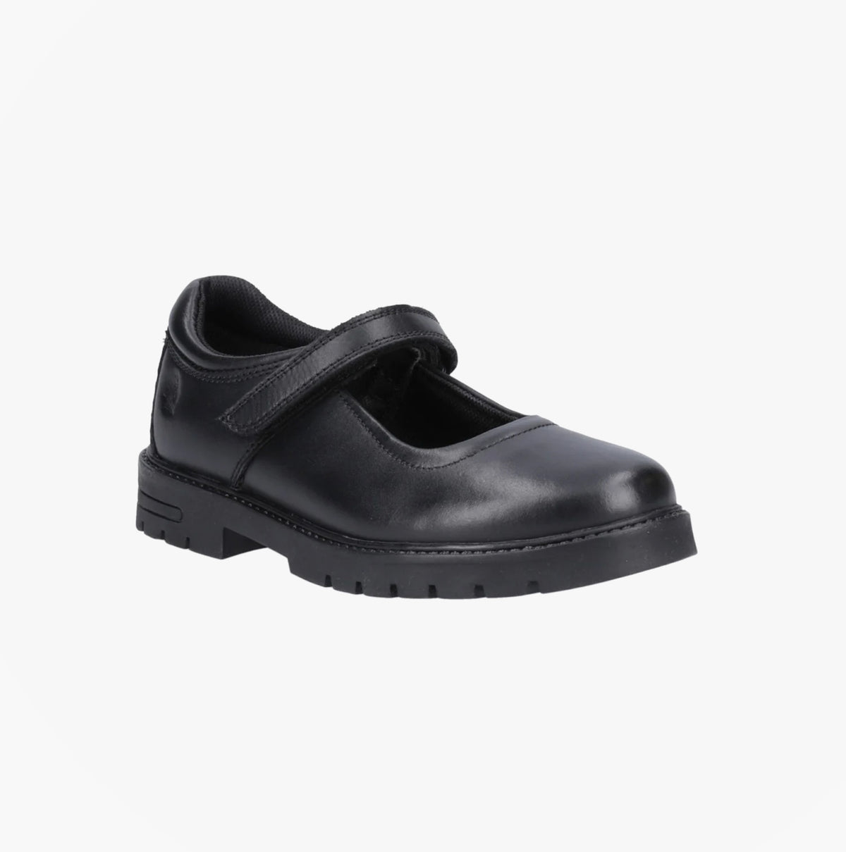 Hush Puppies TANYA Girls Leather School Shoes Black