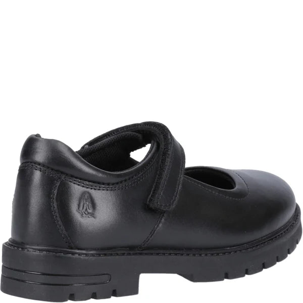 Hush Puppies TANYA Girls Leather School Shoes Black