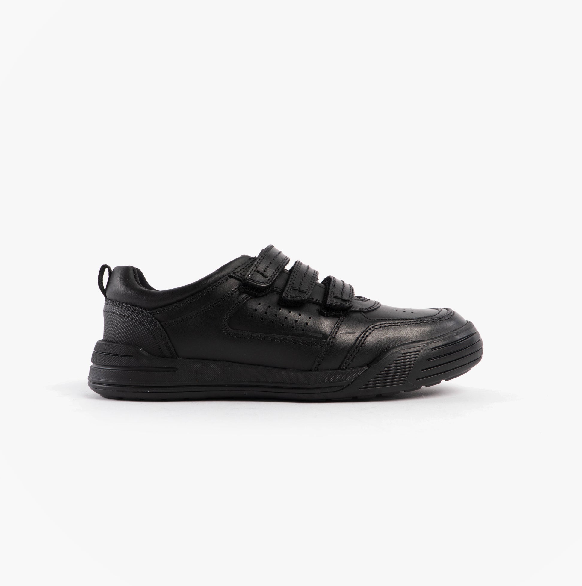 Hush Puppies SCOTT Boys Leather School Shoes Black