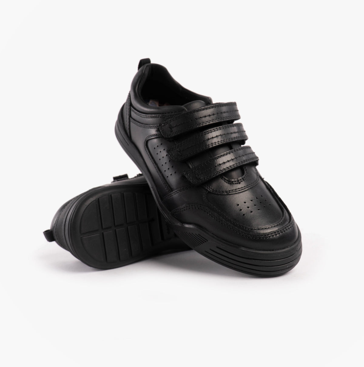 Hush Puppies SCOTT Boys Leather School Shoes Black