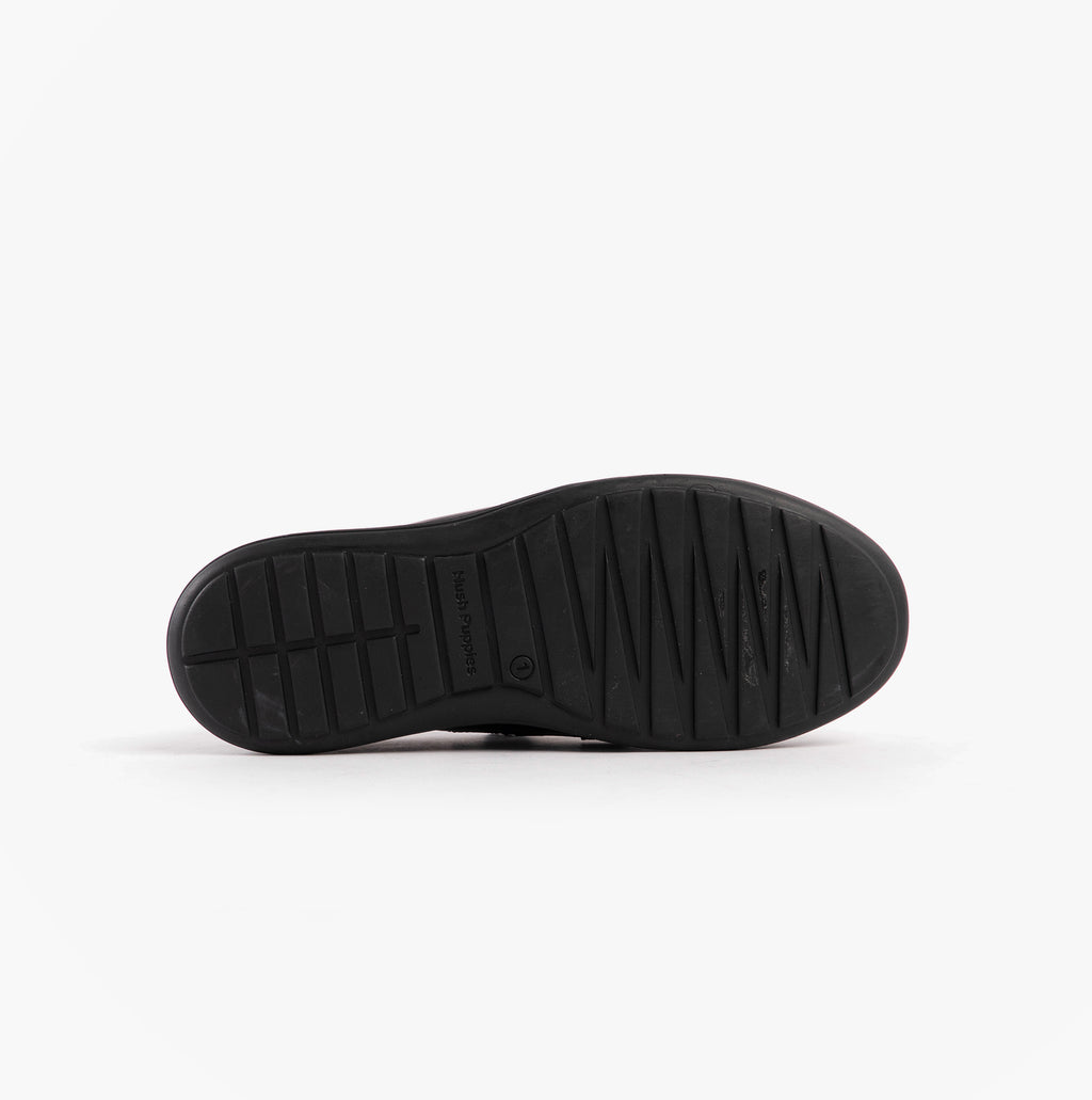 Hush Puppies SCOTT Boys Leather School Shoes Black