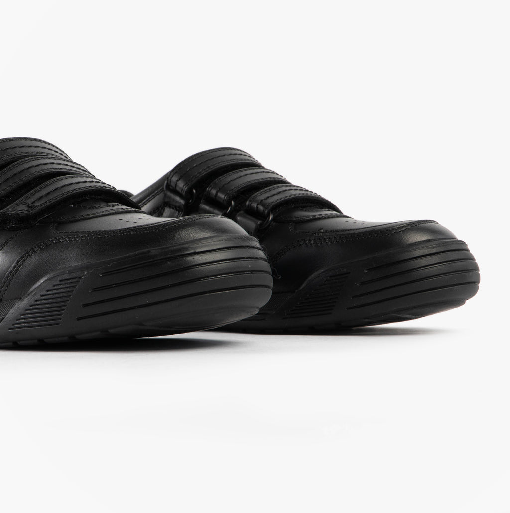 Hush Puppies SCOTT Boys Leather School Shoes Black