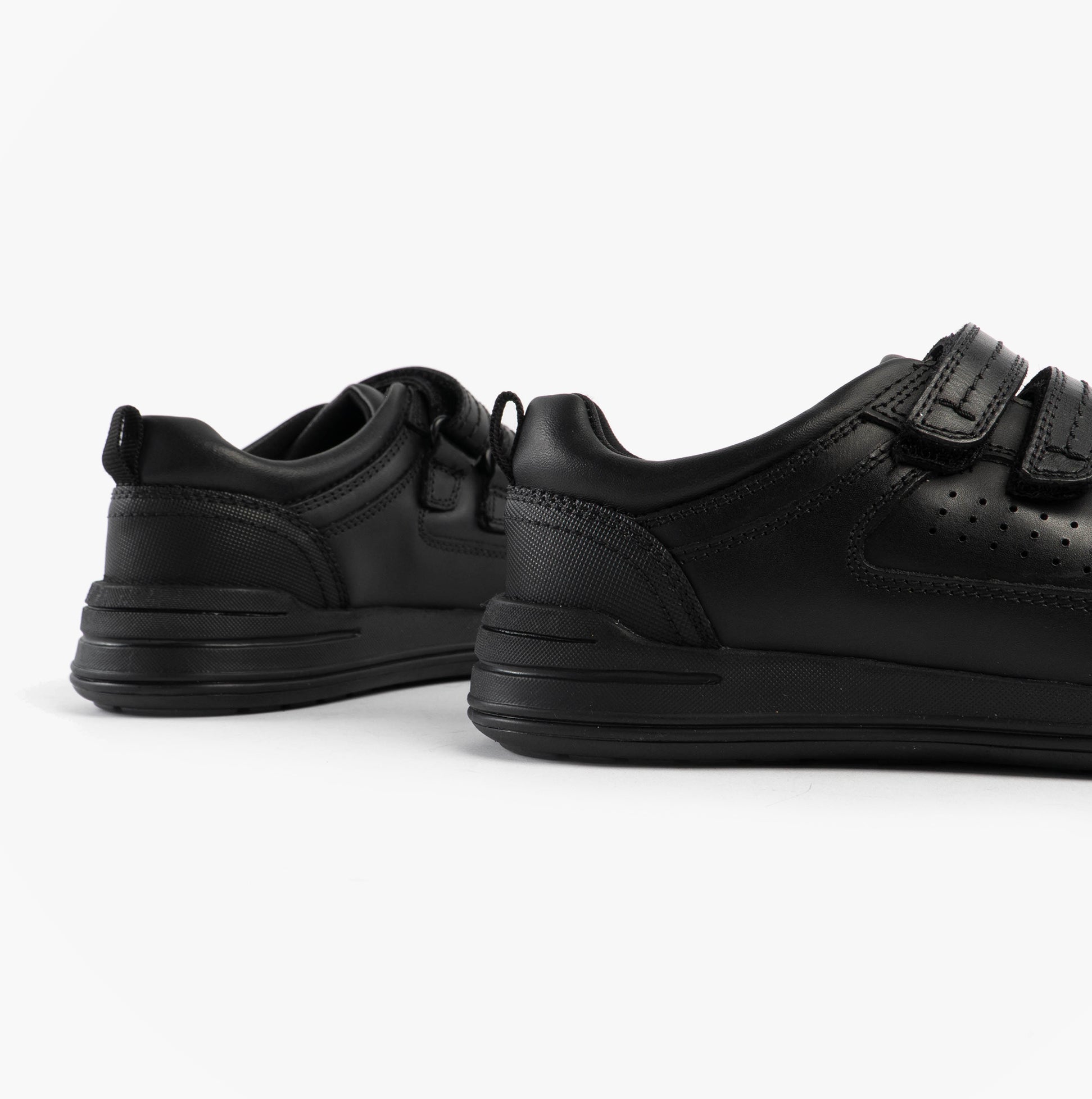 Hush Puppies SCOTT Boys Leather School Shoes Black