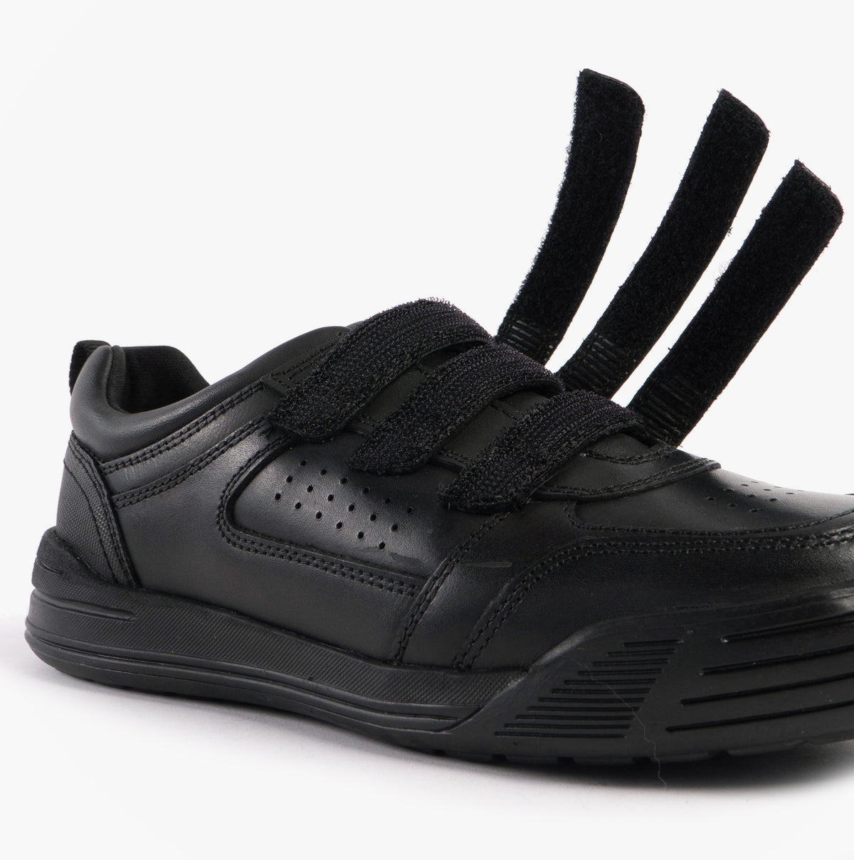 Hush Puppies SCOTT Boys Leather School Shoes Black