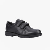 Hush Puppies BARRY Boys Leather School Shoes Black