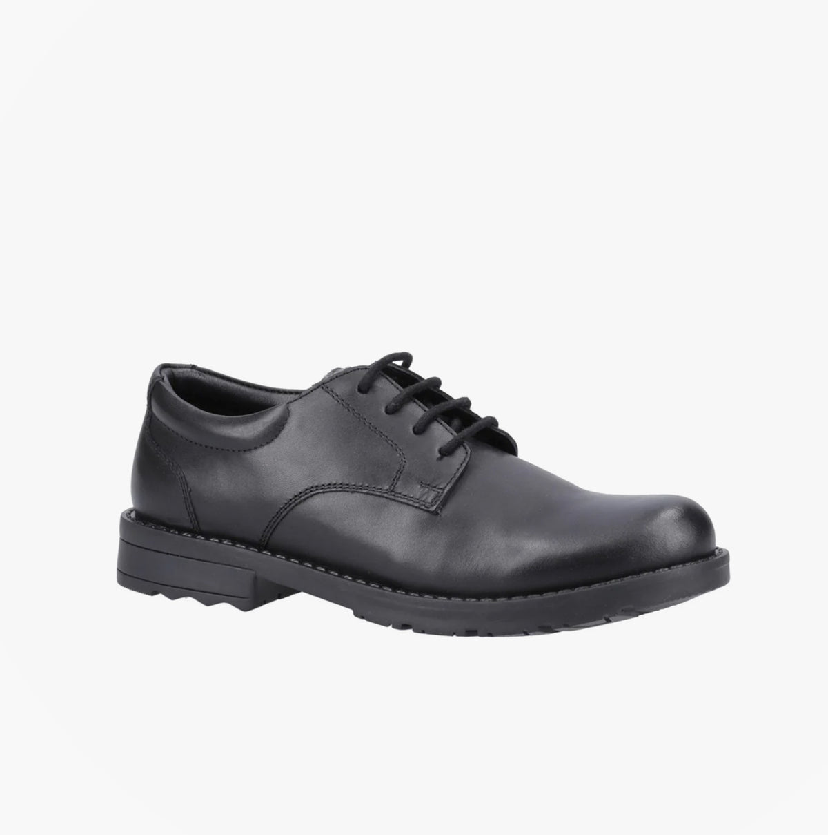 Hush Puppies BRUNO Boys Leather School Shoes Black