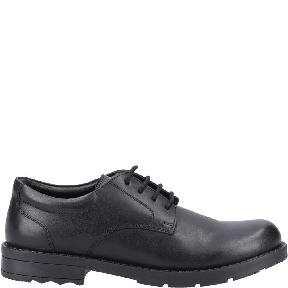 Hush Puppies BRUNO Boys Leather School Shoes Black