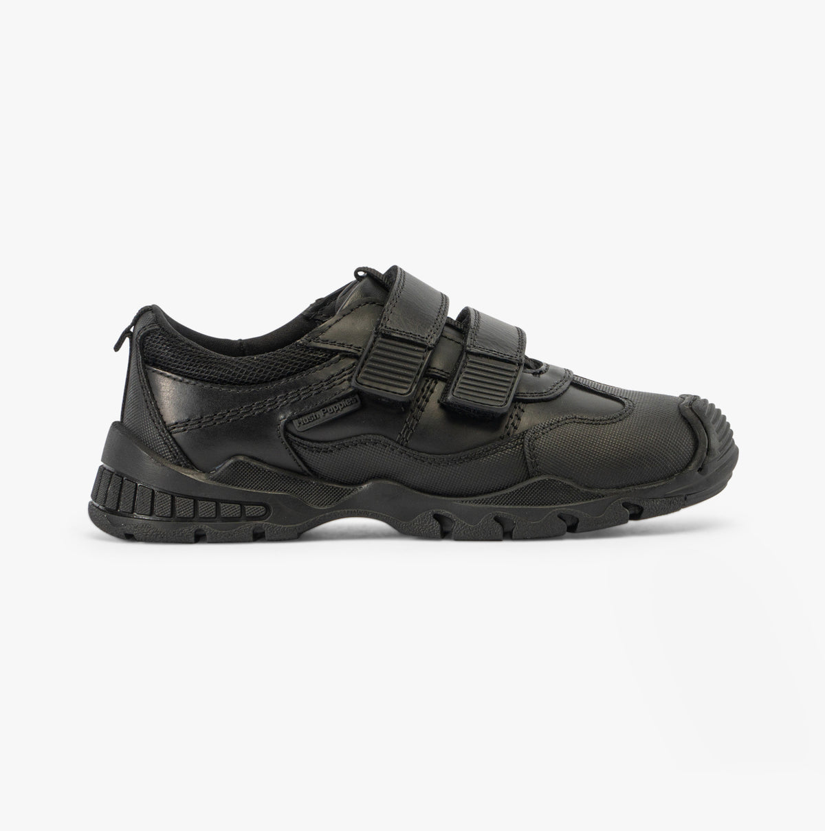 Hush Puppies TROY Boys Leather School Shoes Black