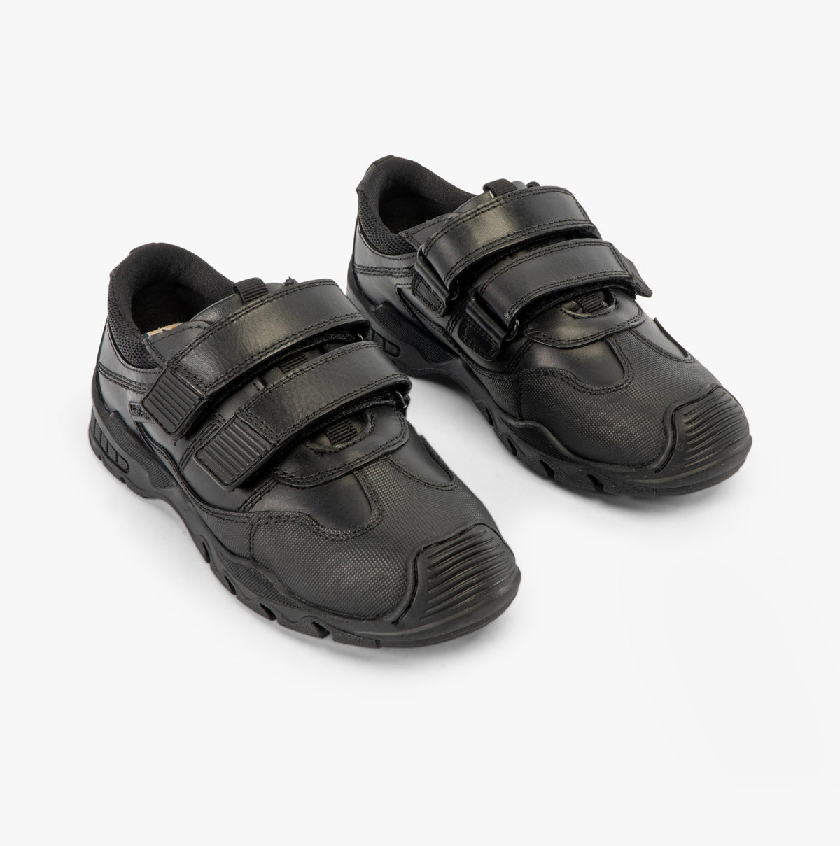 Hush Puppies TROY Boys Leather School Shoes Black
