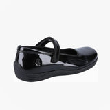 Hush Puppies ARIA Girls School Shoes Black Patent
