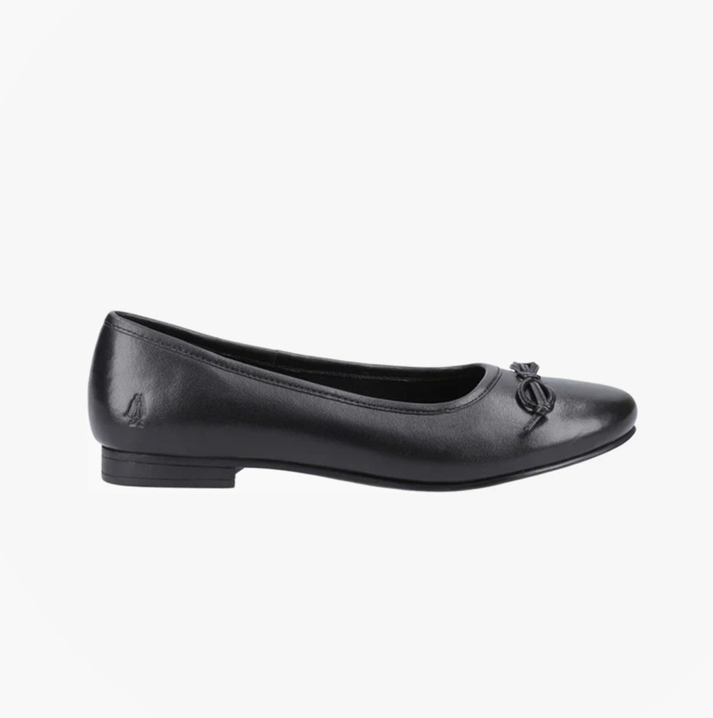 Hush Puppies EVIE Girls Leather School Shoes Black