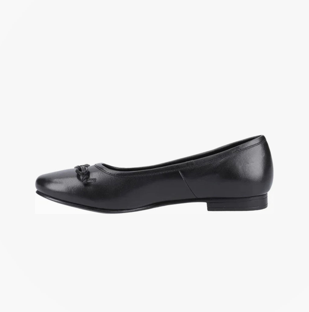 Hush Puppies EVIE Girls Leather School Shoes Black