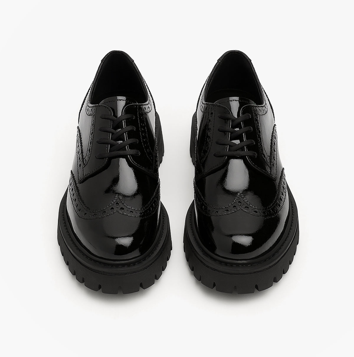 Hush Puppies MAXINE Girls School Shoes Black Patent