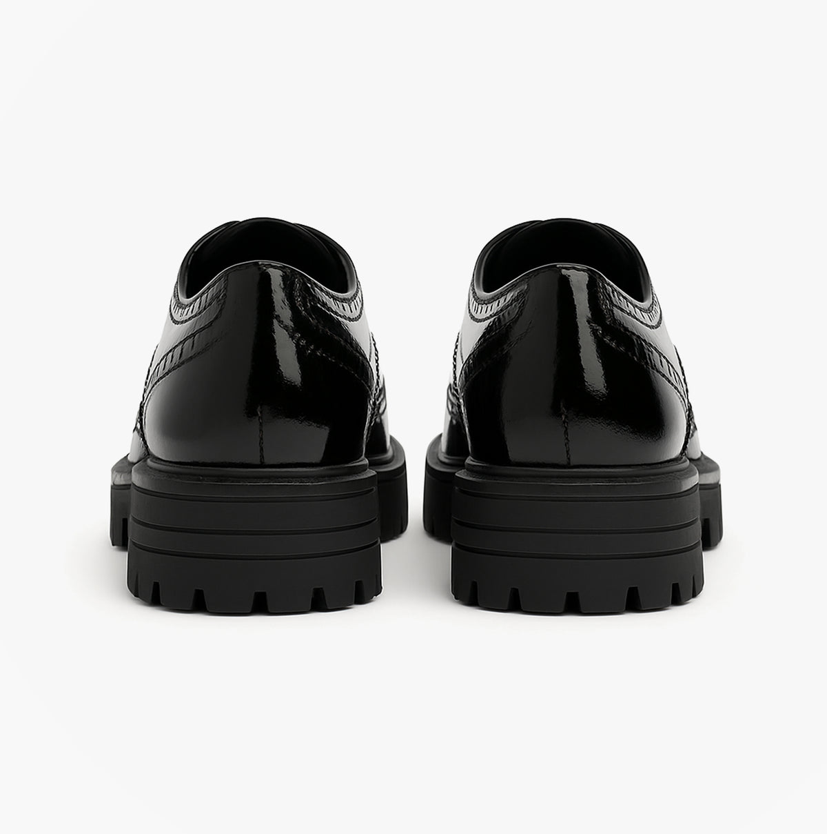 Hush Puppies MAXINE Girls School Shoes Black Patent