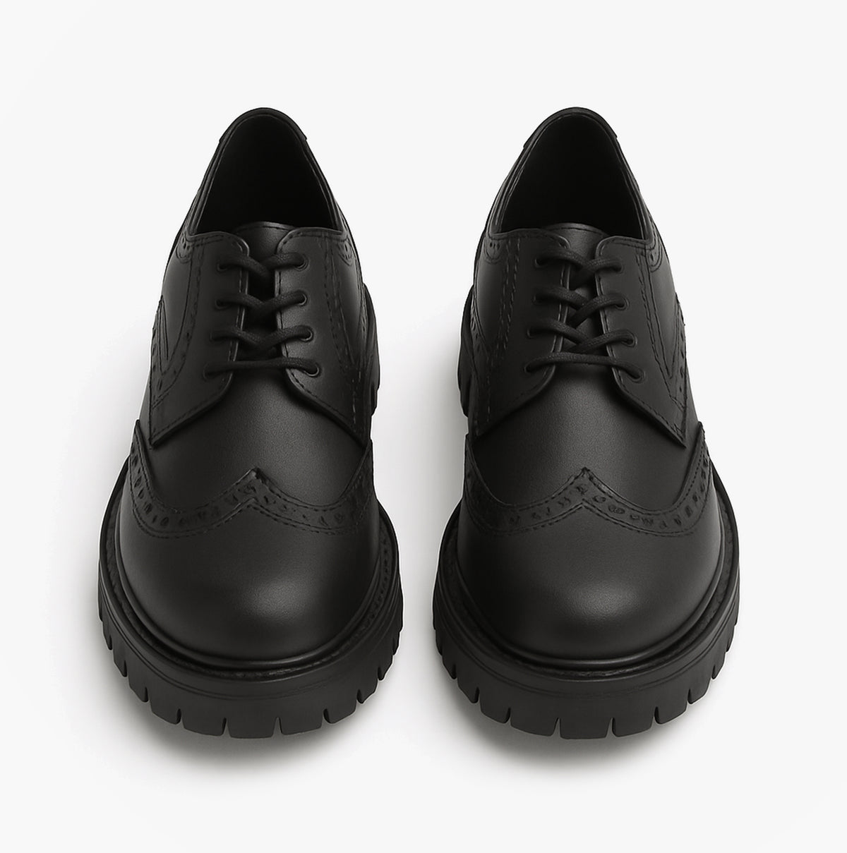 Hush Puppies MAXINE Girls Leather School Shoes Black