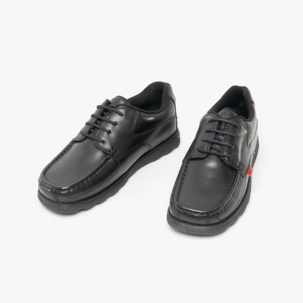Kickers 114243 FRAGMA LACE 4 EYE Boys School Shoes Black