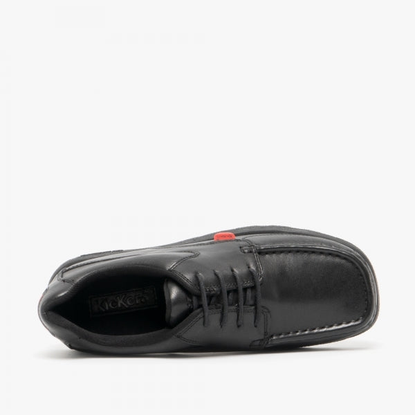 Kickers 114237 FRAGMA LACE 4 EYE Boys School Shoes Black