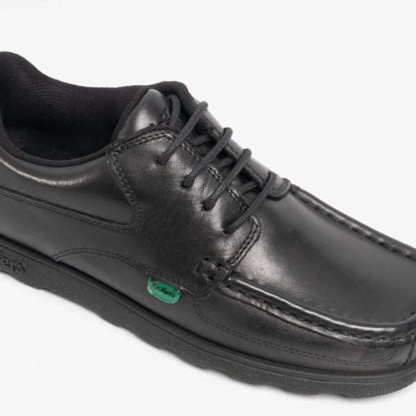 Kickers 114237 FRAGMA LACE 4 EYE Boys School Shoes Black