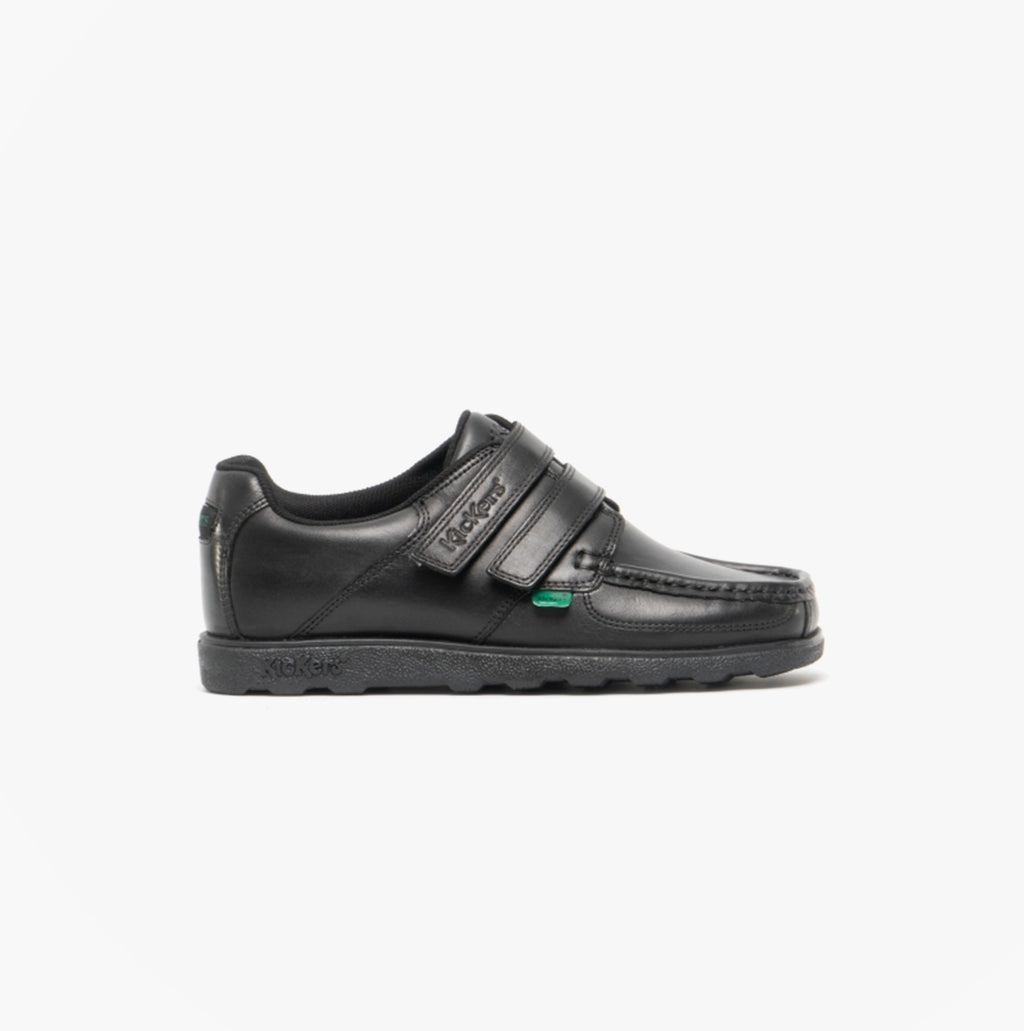 Kickers 114244 FRAGMA STRAP Boys School Shoes Black