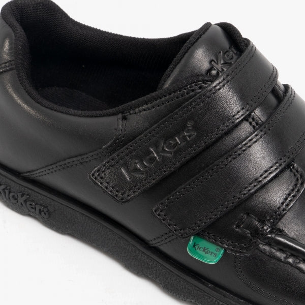 Kickers 114244 FRAGMA STRAP Boys School Shoes Black