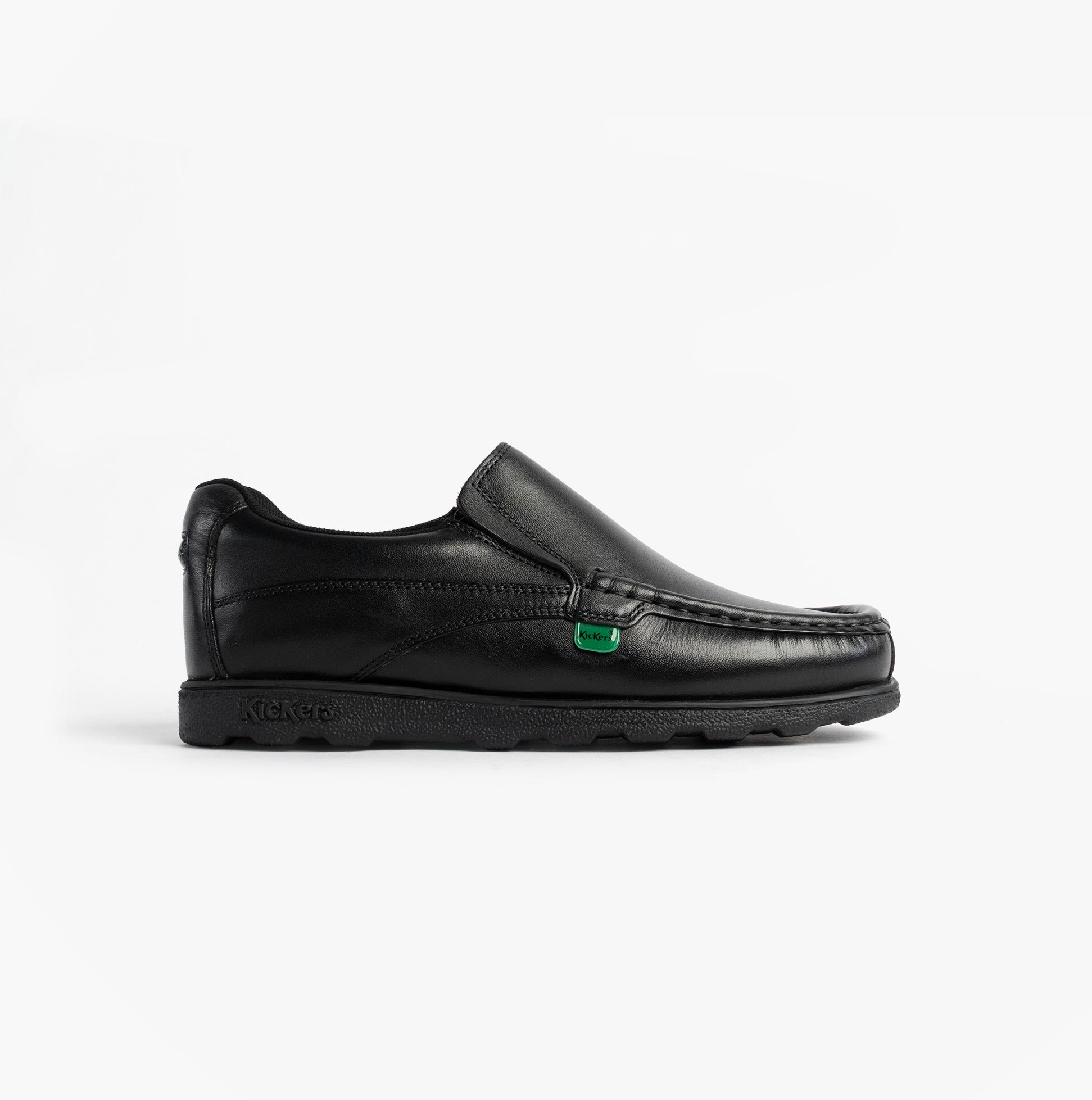 Kickers 114245 FRAGMA SLIP Boys School Shoes Black