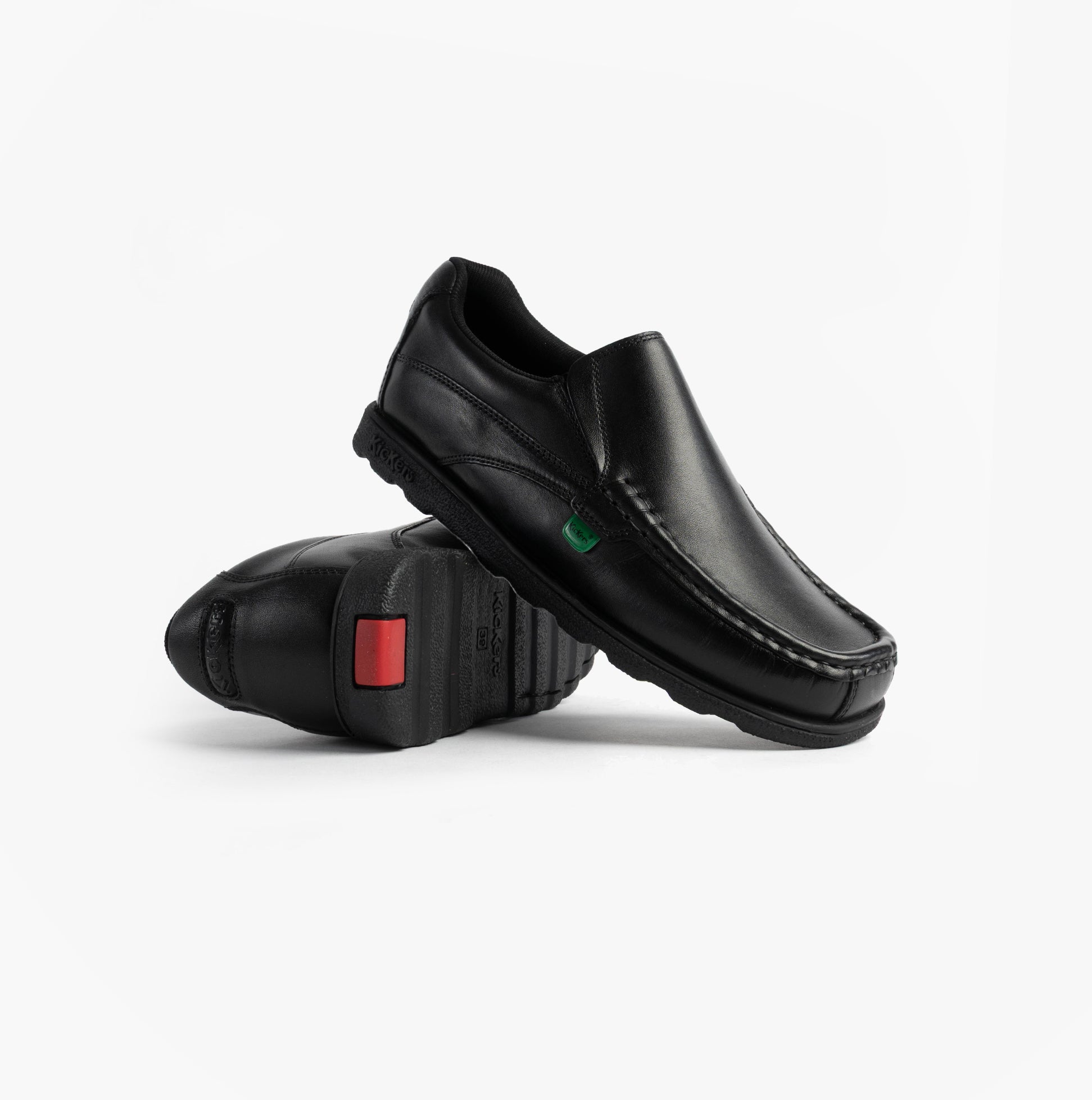 Kickers 114245 FRAGMA SLIP Boys School Shoes Black