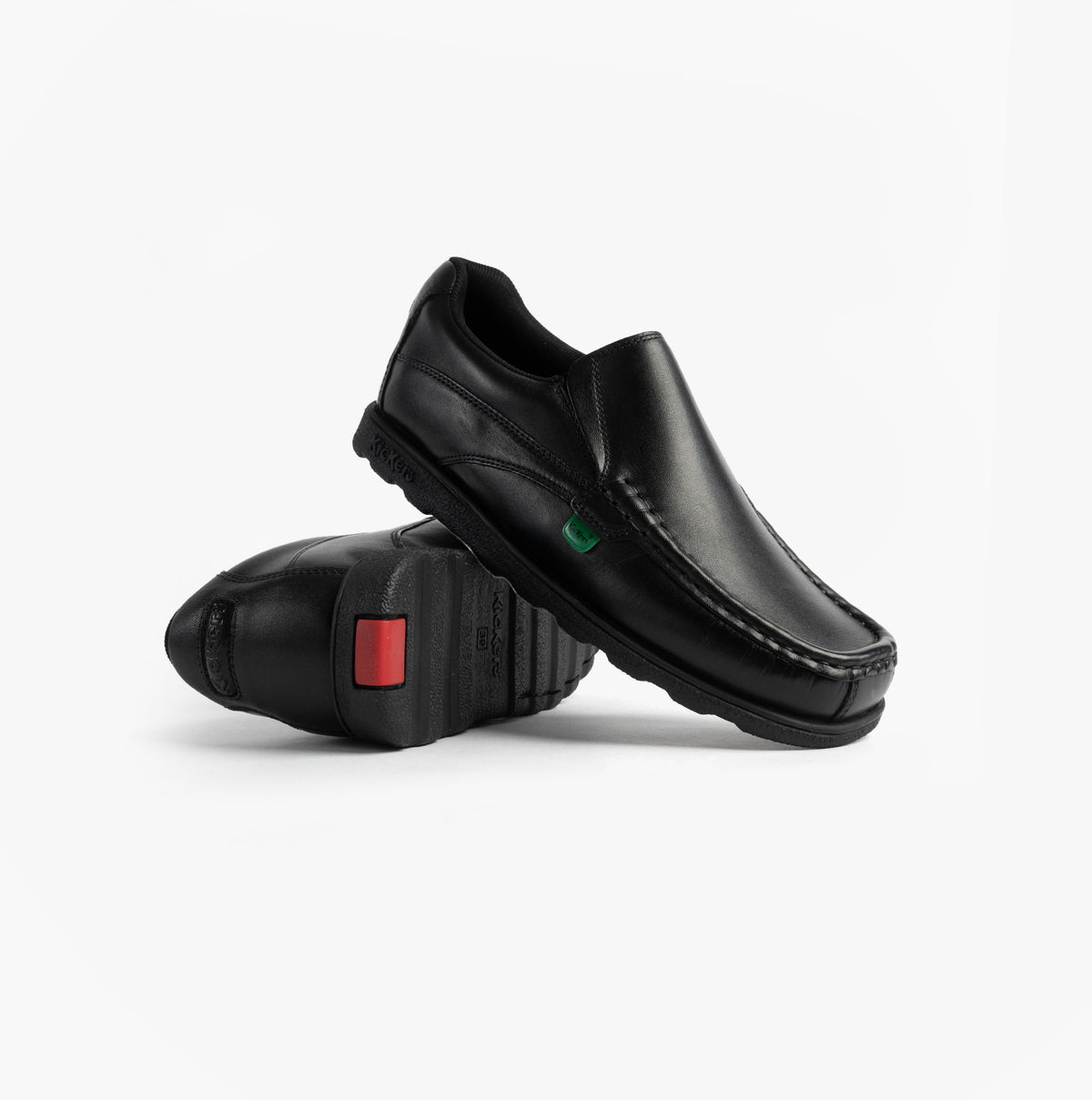 Kickers 114245 FRAGMA SLIP Boys School Shoes Black