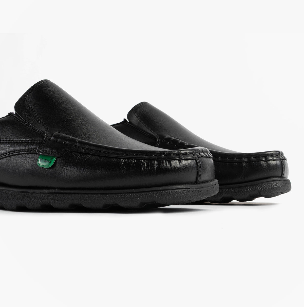 Kickers 114245 FRAGMA SLIP Boys School Shoes Black