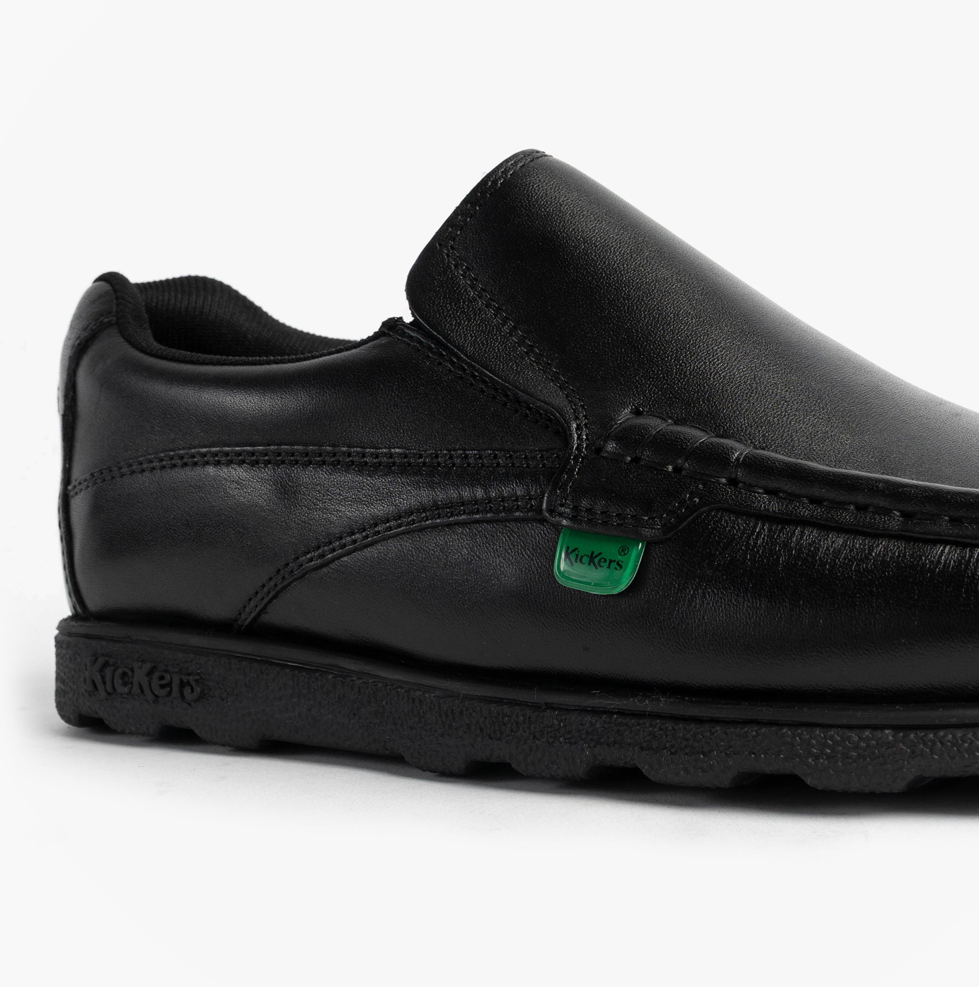 Kickers 114245 FRAGMA SLIP Boys School Shoes Black