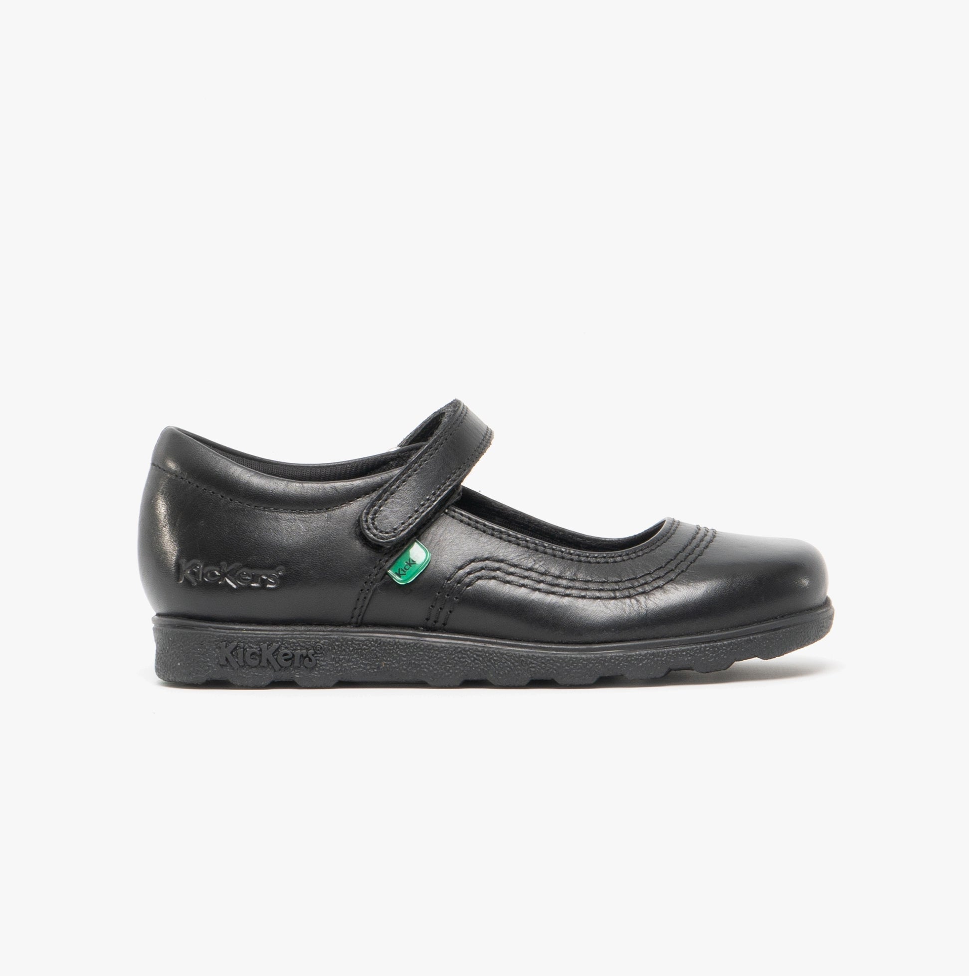 Kickers FRAGMA POP Girls School Shoes Black