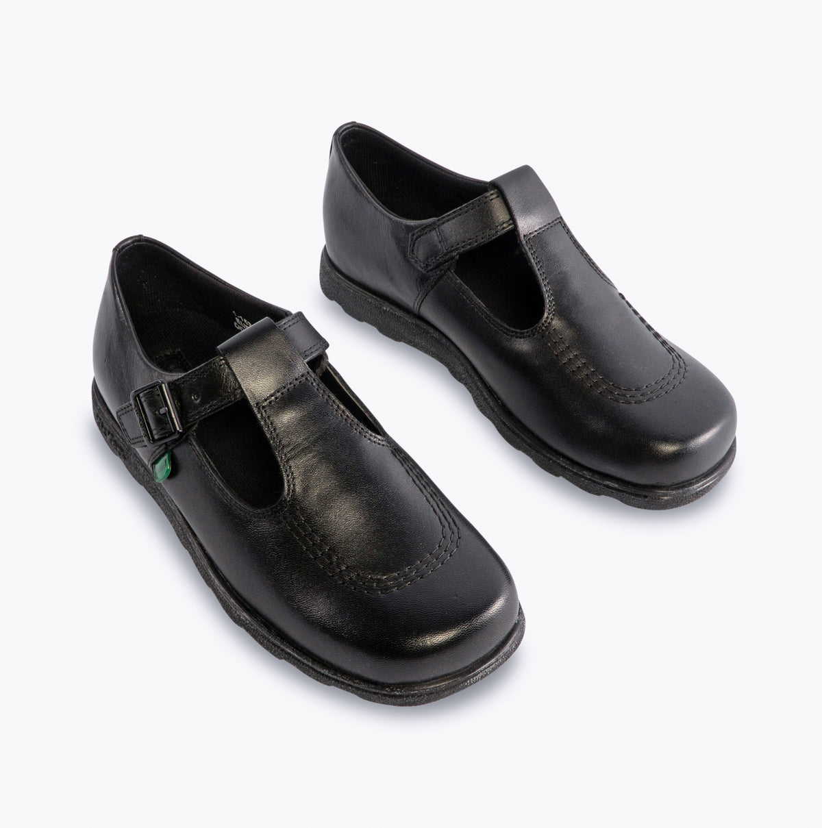 Kickers 115711 FRAGMA T-BUCKLE Girls School Shoes Black