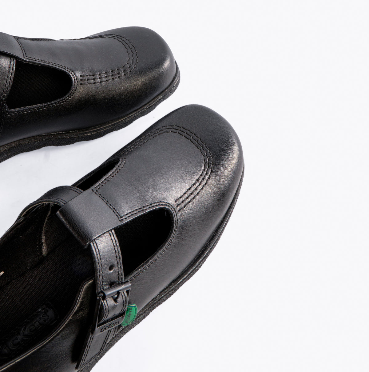 Kickers 115711 FRAGMA T-BUCKLE Girls School Shoes Black