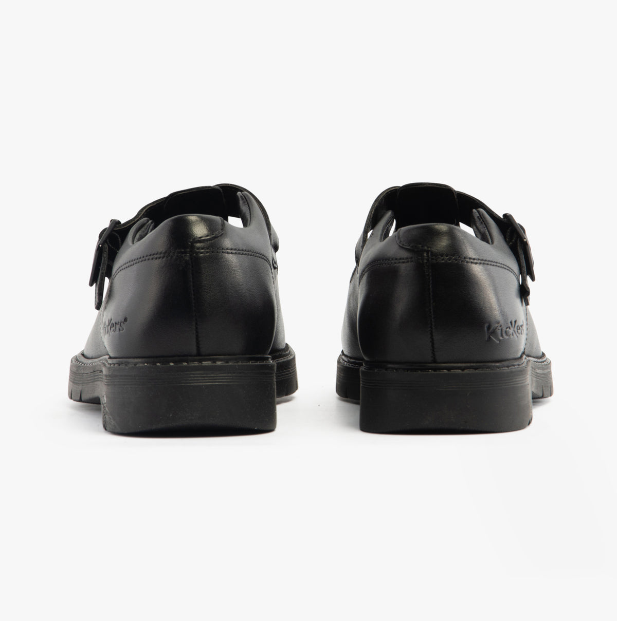 Kickers 117220 FINLEY T BAR Girls School Shoes Black