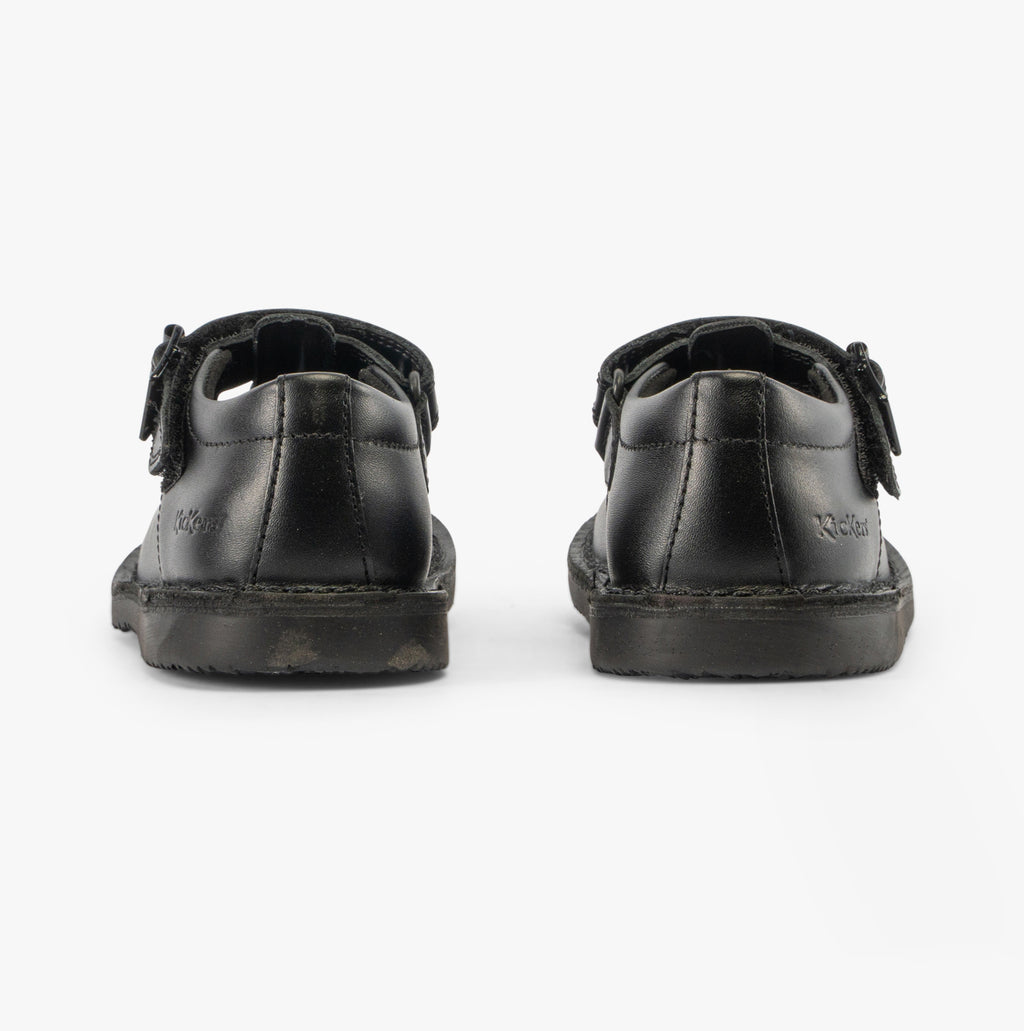 Kickers 117236 KOPI HEART T BAR Infant Girls School Shoes Black