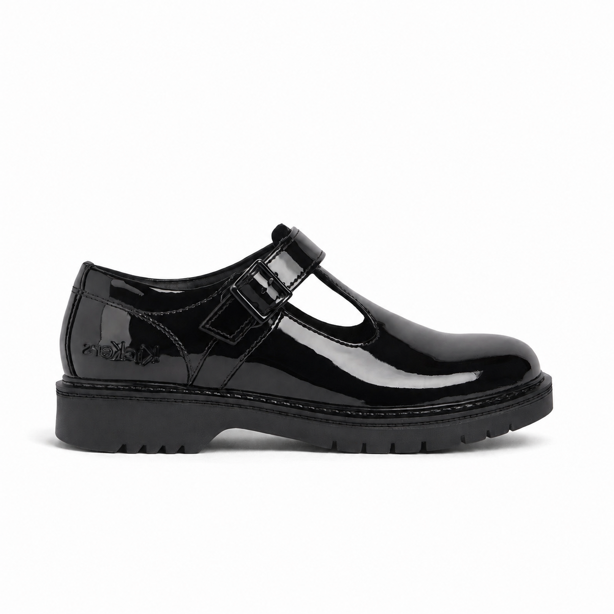 FINLEY T-BAR Girls School Shoes Black