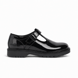FINLEY T-BAR Girls School Shoes Black
